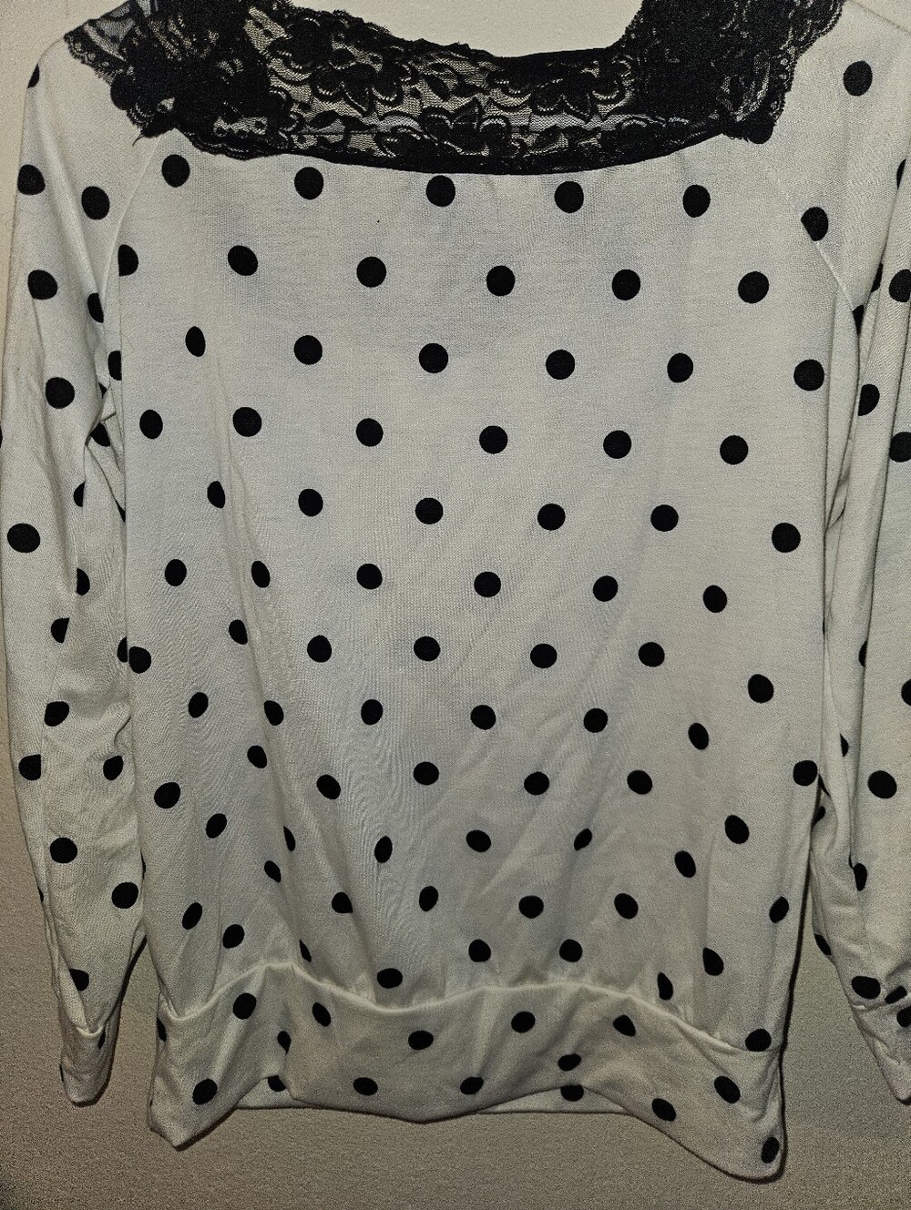 Agnes & Dora Womans Long Sleeve Polka Dot Top Size S - Picture 8 of 12